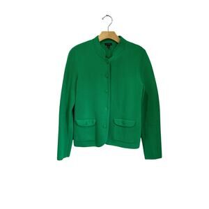 Talbots Kelly Green Preppy Blazer Jacket Size M Career Office Chic